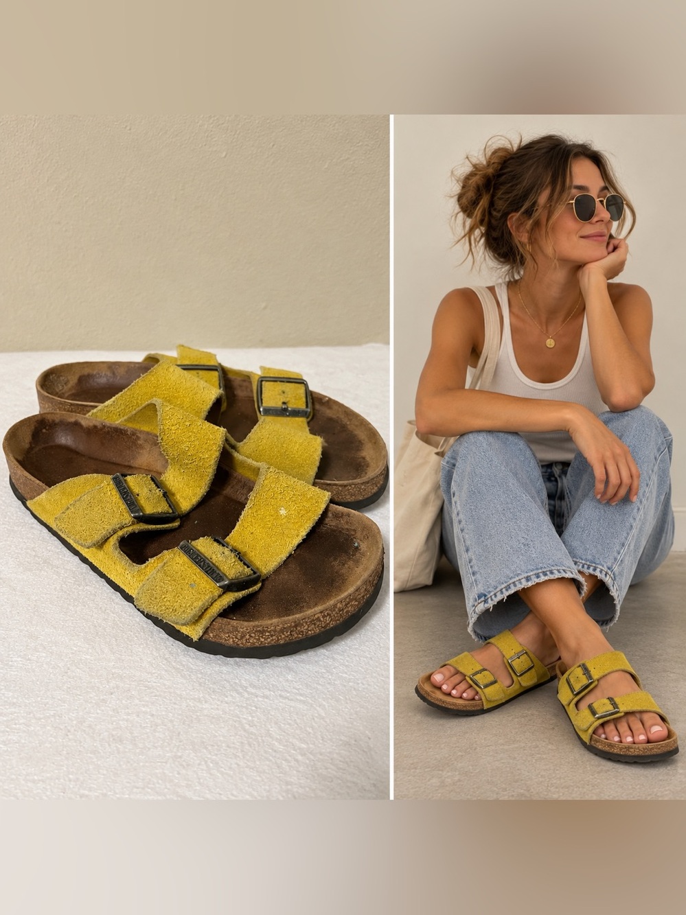 Birkenstock Arizona Soft Footbed Oiled Leather Sandals ochre EU 38 US 7-7.5